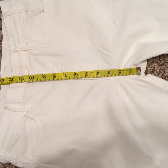 Mother white the hustler roller ankle fray high rise wide leg cropped jeans - Picture 7 of 14